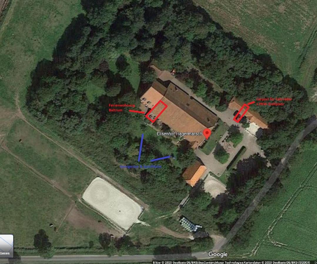 Ferienwohnung Baltrum Auf Dem Elisenhof Hagermarsch Eksteriør bilde
